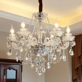 Lustre en cristal de luxe, suspension élégante européenne