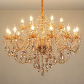 Lustre en cristal européen de luxe, suspension Cognac