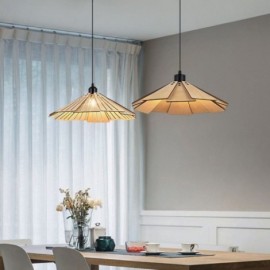 Lampe suspendue créative rétro, plafonnier en bois pour Restaurant