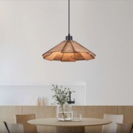 Lampe suspendue rétro créative pour Restaurant, plafonnier en bois