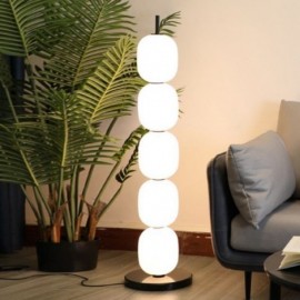 Lampadaire en verre Lampe sur pied simple et moderne avec 5 lumières