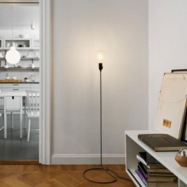 Lampadaire industriel noir ferme luminaire d'intérieur avec interrupteur au pied de base Edison E26