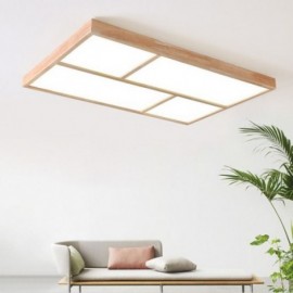 Plafonnier moderne minimaliste en bois, luminaire de plafond encastré