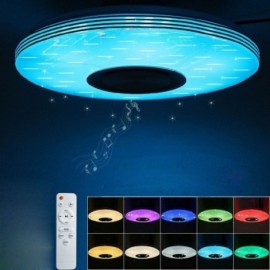 36W RGB encastré plafonnier lampe décorative télécommande APP contrôle Bluetooth musique haut-parleur lampe