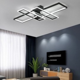 Plafonnier encastré à 4 lumières, luminaire décoratif linéaire géométrique moderne