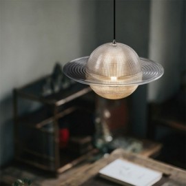 Lampe à suspension en verre moderne en forme d'OVNI