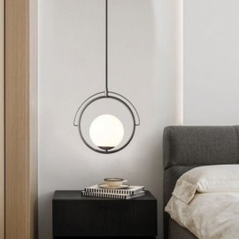 Lampe suspendue boule de verre, luminaire décoratif d'intérieur, idéal pour la maison