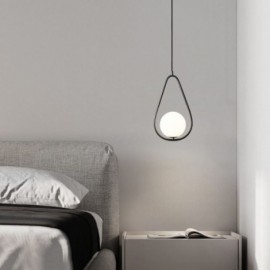 Lampe suspendue Globe moderne en verre, goutte d'eau