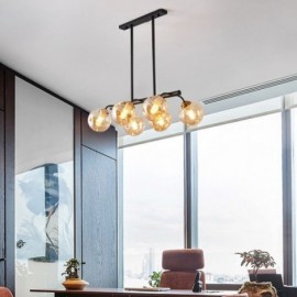 Lampe suspendue Magic Bean, globe en verre, éclairage