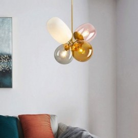 Lampe suspendue nordique Unique en verre coloré, ballon princesse, lumière pour enfants