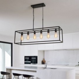 Luminaire suspendu de ferme, luminaire suspendu pour îlot de cuisine, 6 lumières