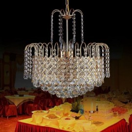 Lustre en cristal de luxe moderne et élégant, luminaire suspendu pour étude