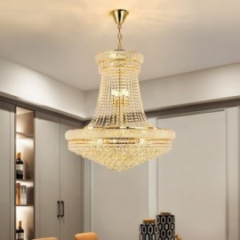 Lampe suspendue en cristal, plafonnier décoratif duplex pour Villa moderne