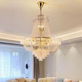 Lampe suspendue en cristal, plafonnier décoratif de luxe, 80cm