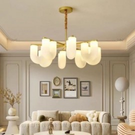 Lustre en forme de U, suspension de style crème française