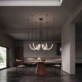 Plafonnier Villa Creative Line Bamboo Suspension Noir/Or