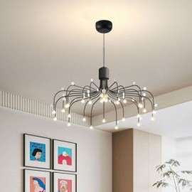 Suspension Nordique Créative Plafonnier Blanc Naturel 100CM 30 Lumières