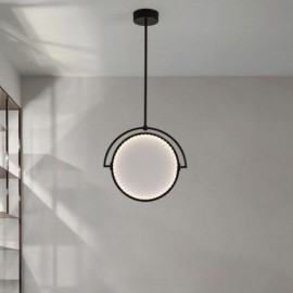 Lampe suspendue nordique créative en fer forgé, plafonnier à anneau