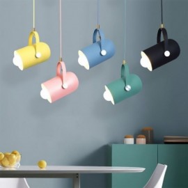 Lampe suspendue colorée nordique Macaron à tête unique, luminaire décoratif d'intérieur, idéal pour un Bar ou un magasin de vêtements