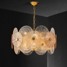 Lustre moderne en forme de disque d'étincelle, lampe à suspension en verre, feu d'artifice, éclairage de décoration pour la maison