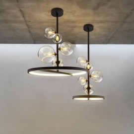 Luminaires suspendus modernes, lustres à bulles de verre