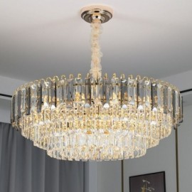 Lampe suspendue en cristal, éclairage de plafond de luxe, 12/16 lumières