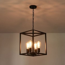 Lampe suspendue moderne et simple en forme de cage en fer