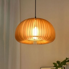 Lampe à suspension de style rétro en tilleul et citrouille