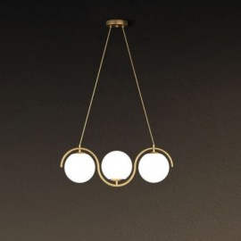 Lampe suspendue Globe en verre moderne, luminaire minimaliste, étude