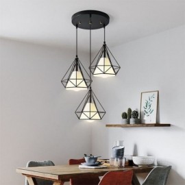 Lampe suspendue en forme de diamant, luminaire décoratif moderne et minimaliste, étude