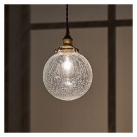 Lampe suspendue en verre, plafonnier moderne craquelé, luminaire de cuisine