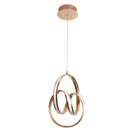 Lampe à suspension minimaliste moderne, luminaire circulaire torsadé unique, îlot de cuisine