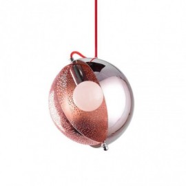 Lampe suspendue moderne en or Rose, abat-jour demi-rond en verre, lumière décorative pour café