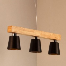 Lustre en bois nordique Unique suspension droite café