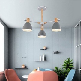 Lampe suspendue moderne et Simple Macaron, éclairage créatif en bois