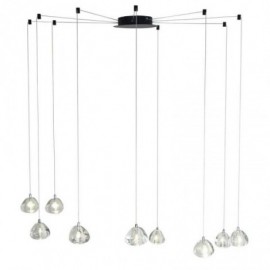 Lustre en cristal suspendu moderne, lampe d'éclairage domestique