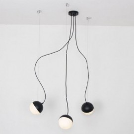 Lampe suspendue en forme de boule nordique, design moderne et créatif, éclairage de forme ronde