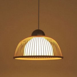 Lampe suspendue moderne Simple vers le bas, luminaire spécial en bambou, éclairage de chevet