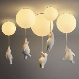 Plafonnier Ballon nordique en acrylique, luminaire suspendu pour enfants