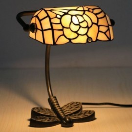 Lampe de Table Rose Petit Vitrail à Côté de la Lumière