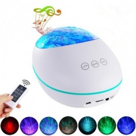 Veilleuse Lucky Stone colorée océan Bluetooth musique haut-parleur lumière de Projection