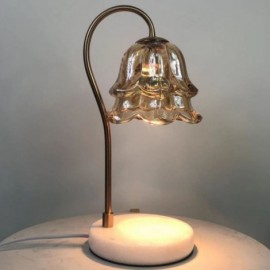 Lampe aromatique de luxe, Base en marbre, lampe de table en cire fondue