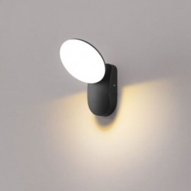 Lampe en aluminium minimaliste moderne, applique murale en forme de croissant étanche pour jardin