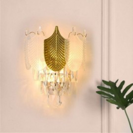 Applique murale en cristal luminaire mural moderne 2X base E12/E14