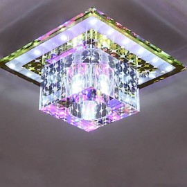 Plafonnier LED en cristal de 18CM, projecteur SMD 3W, lampe créative, Tube lumineux, couleur colorée, dôme