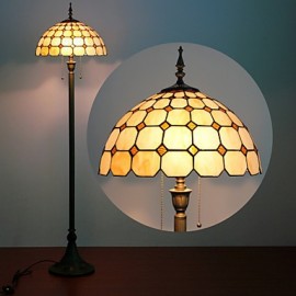 Lampadaire design champignon, 2 lumières, procédé de peinture sur verre en résine