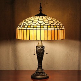 Lampe de table Ger Design, 2 lumières, peinture sur verre en résine