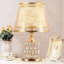 Lampe de table de mariage de luxe en cristal de style européen