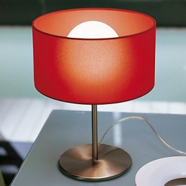 Lampe de table de style classique E27 60 W avec abat-jour rouge