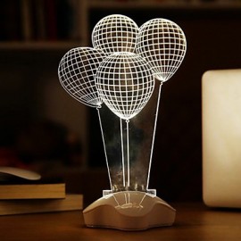 25*10*10CM acrylique Transparent 3 D plaques lumineuses lumineuses lampe de bureau lumière Led